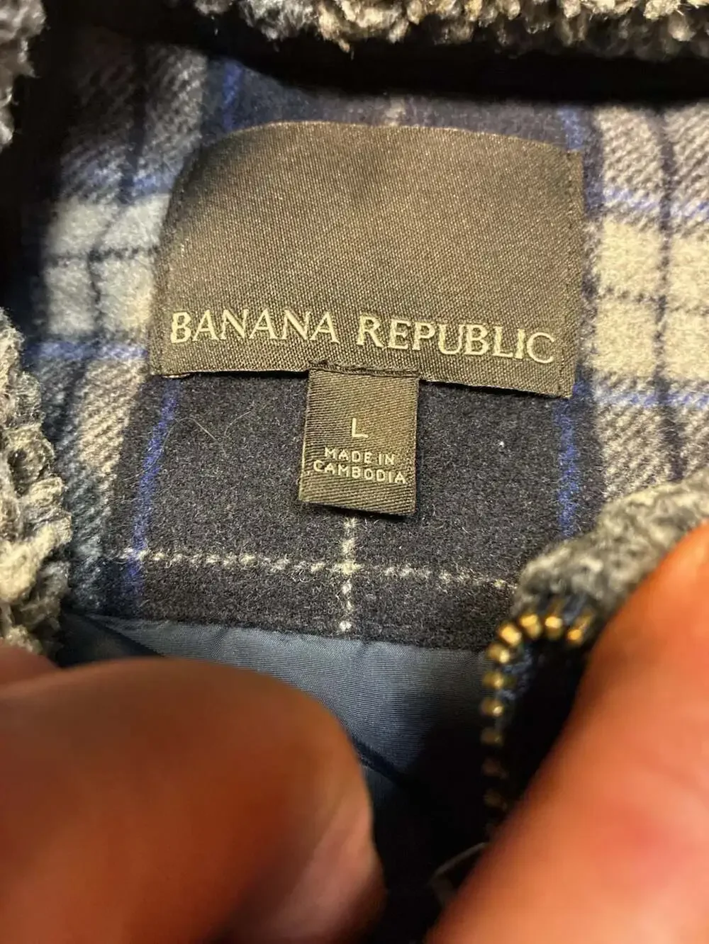 Banana Republic Men's Plaid Flannel and Quilted Puffer Vest